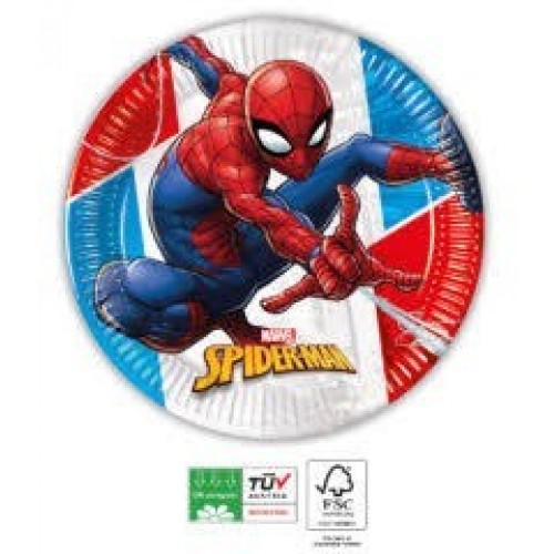  8 PLATOS COMPOSTABLE SPIDERMAN 20C