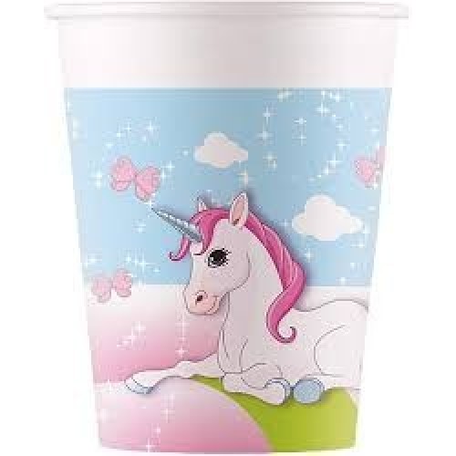  8 VASO COMPOSTABLE UNICORNIO 200ML