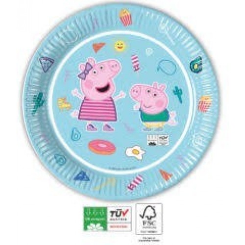  8 PLATO COMPOSTABLE PEPPA PIG 23CM