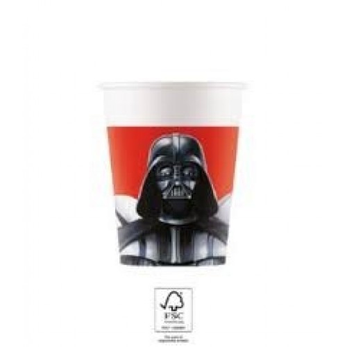   8 VASOS CARTON STAR WARS 200ML