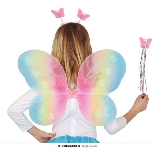 SET DIADEMA ALAS VARITA MARIPOSA