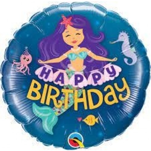   GLOBO 9" PALO FOIL BIRTHDAY SIRENA
