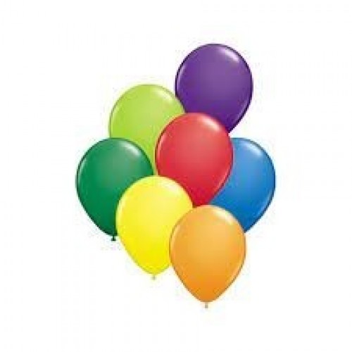 25 GLOBOS 11" LATEX COLORES SURTIDOS