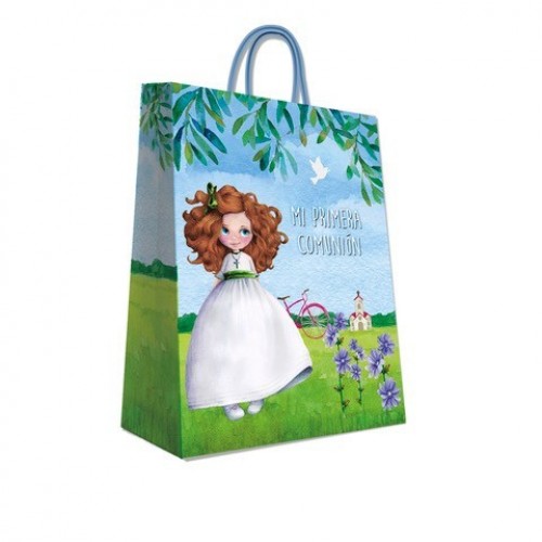 BOLSA COMUNION NIÑA BICI 31X42CM  