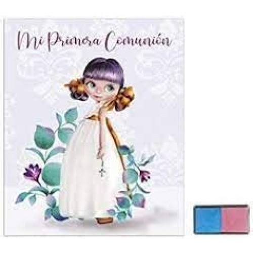 LIBRO HUELLAS MI PRIMERA COMUNIÓN NIÑA