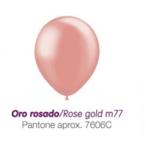   50 GLOBOS HG95M ORO ROSA METAL