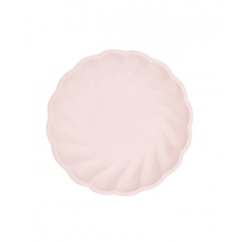   6 PLATOS FORMA VERT ROSA 22,8CM
