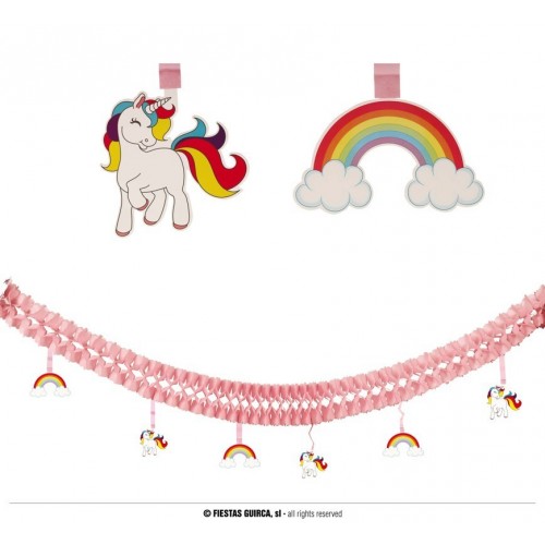 $D  GUIRNALDA 6 PIEZAS UNICORNIO 3M