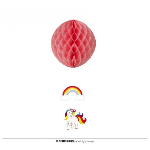 $D  BOLA COLGANTE UNICORNIO 30X55CM