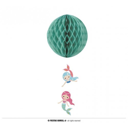 $D    BOLA COLGANTE SIRENA 30X55CM