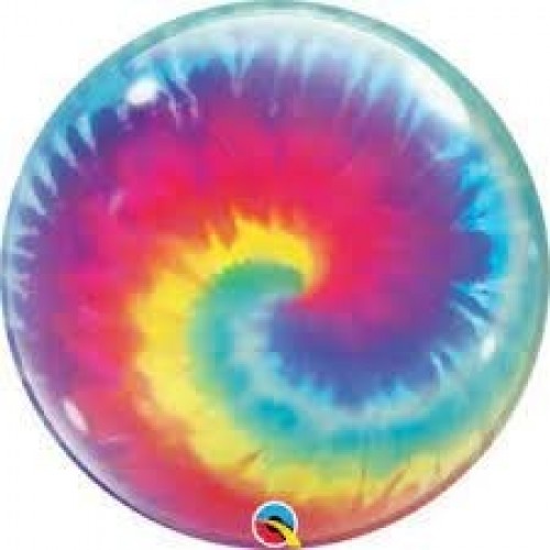 GLOBO 22" BURBUJA REMOLINO TEÑIDO MULTIC