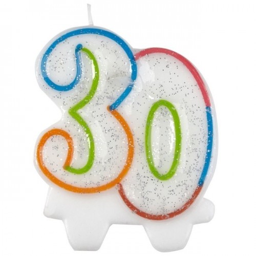 $D VELA FORMA N30 BORDE COLORES 8CM