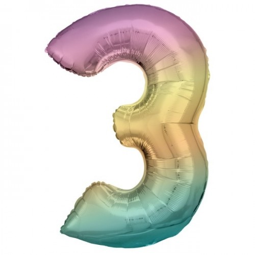   GLOBO 34" FOIL FORMA N3 ARCOIRIS