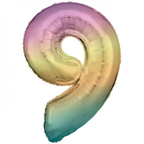   GLOBO 34" FOIL FORMA N9 ARCOIRIS