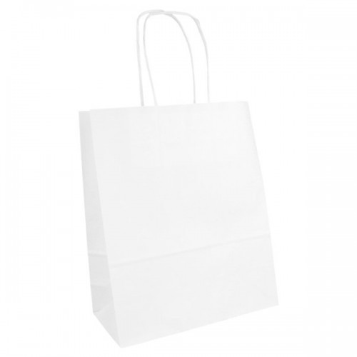 $   BOLSA C/ASA BLANCA 18 8X21,5CM