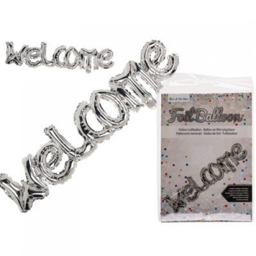 GLOBOS FOIL PALABRA WELCOME 1M APROX