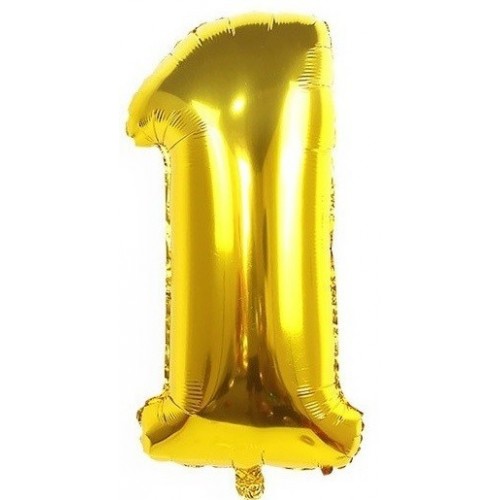   GLOBO 16" FOIL PALO FORMA N1 ORO
