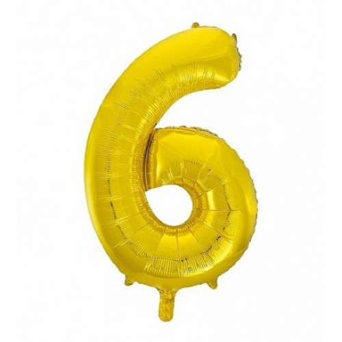  GLOBO 16" FOIL PALO FORMA N6 ORO