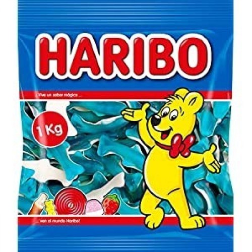 "BOLSA GOMA HARIBO DELFIN AZUL 1KG