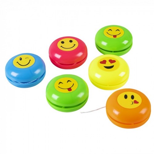 6 YOYO CARA SONRIENTES COLORES SURTIDOS