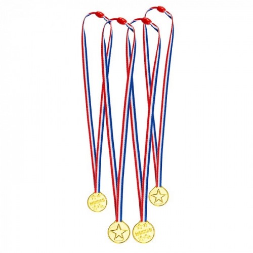 4 MEDALLAS METAL ORO