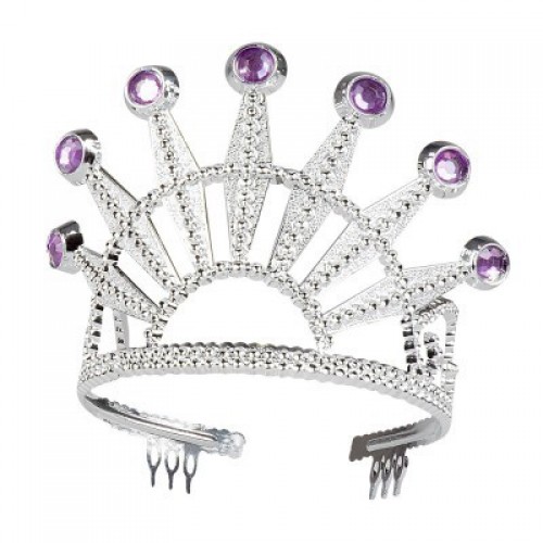   CORONA EMMA PLATA PIEDRAS VIOLETA