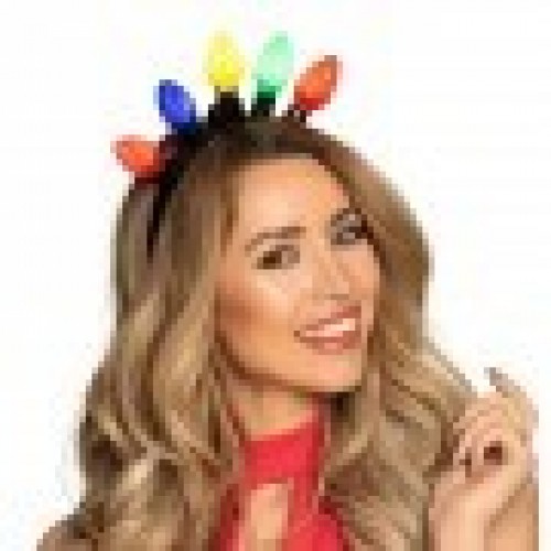 DIADEMA BOMBILLAS LUCES COLORES