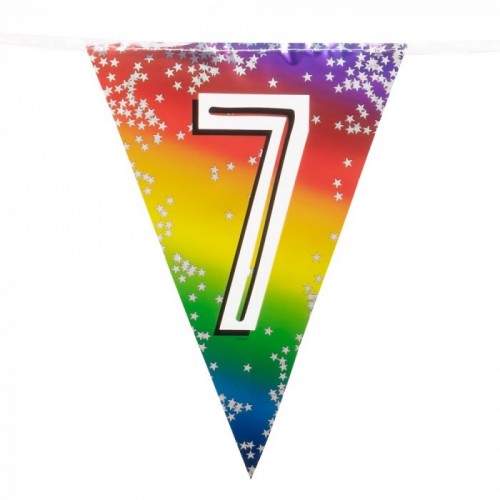 BANDERIN TRIANGULAR N7 MULTICOLOR 6M