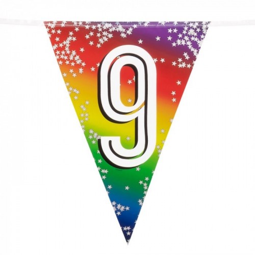 BANDERIN TRIANGULAR N9 MULTICOLOR 6M