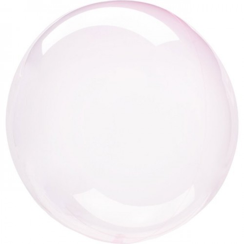   GLOBO 18" BURBUJA TRANSPARENT ROSA