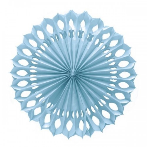  ABANICO PAPEL AZUL 50CM