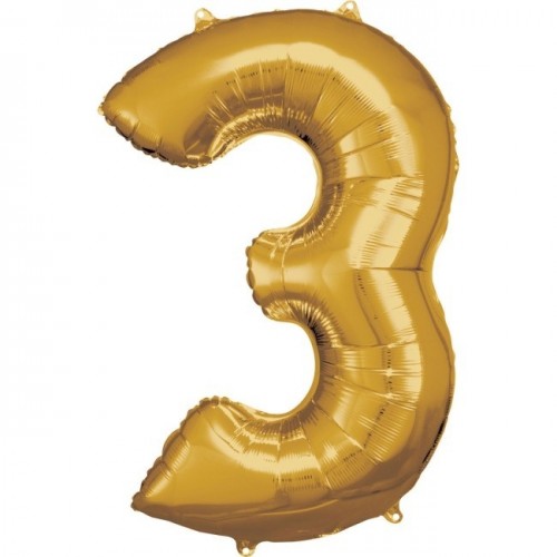 $E GLOBO 34" FOIL FORMA N3 ORO
