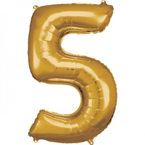 $ E    GLOBO 34" FOIL FORMA N5 ORO