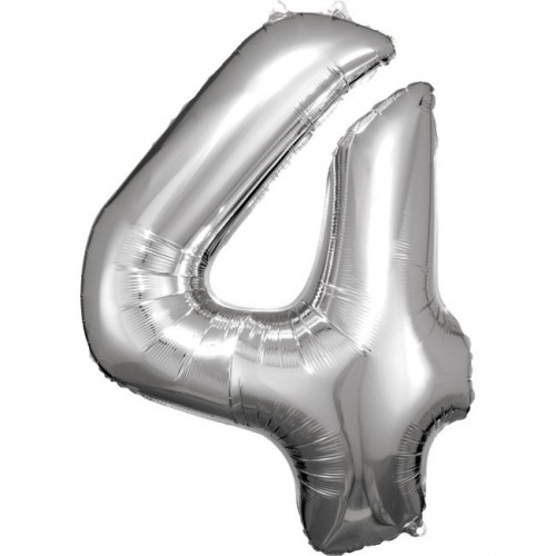   GLOBO 34" FOIL FORMA N4 PLATA