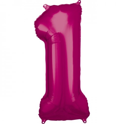   GLOBO 34" FOIL FORMA N1 FUCSIA