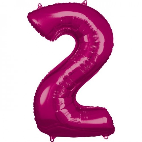   GLOBO 34" FOIL FORMA N2 FUCSIA