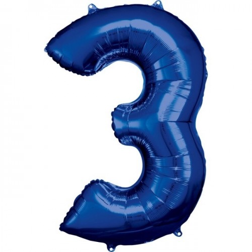   GLOBO 34" FOIL FORMA N3 AZUL