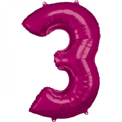   GLOBO 34" FOIL FORMA N3 FUCSIA