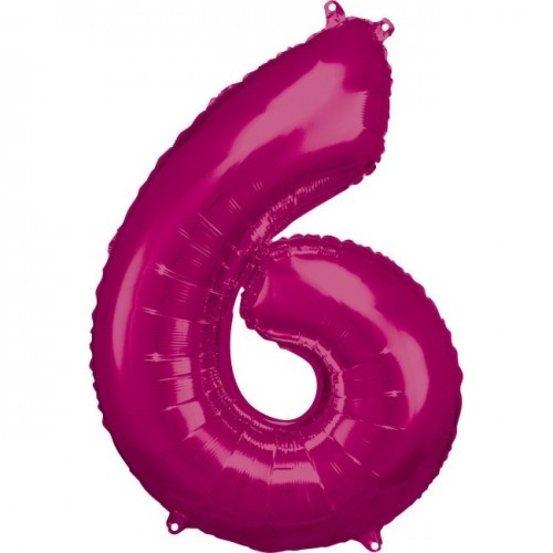   GLOBO 34" FOIL FORMA N6 FUCSIA