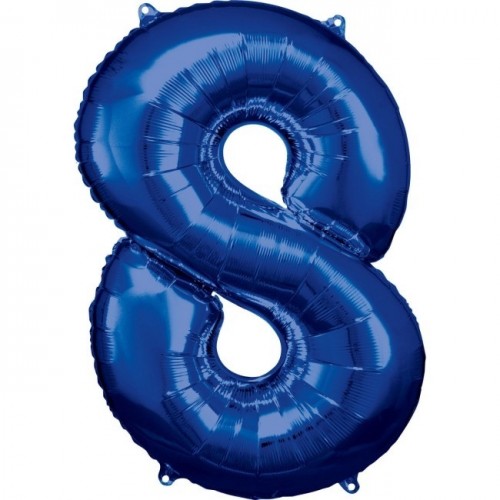   GLOBO 34" FOIL FORMA N8 AZUL