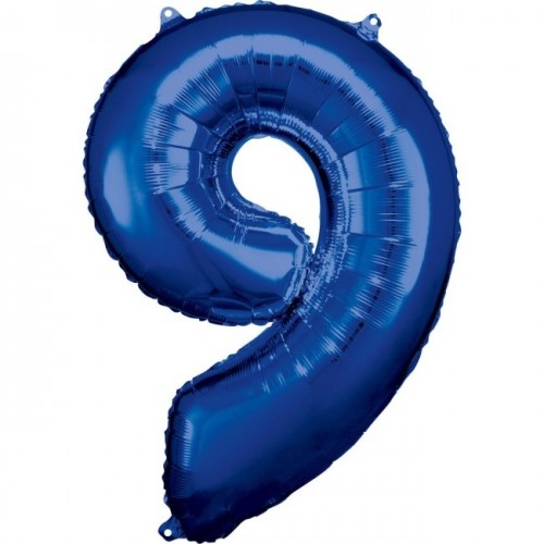   GLOBO 34" FOIL FORMA N9 AZUL