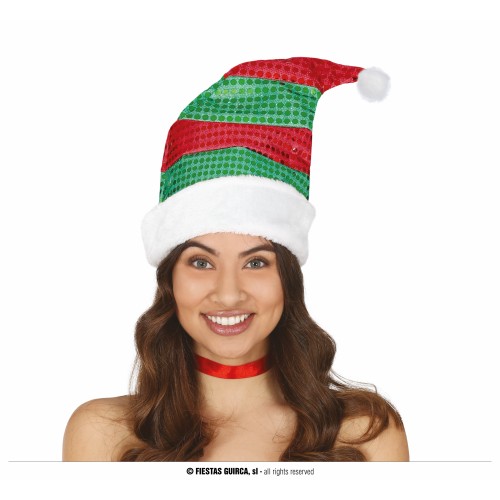" GORRO NOEL VERDE/ROJO