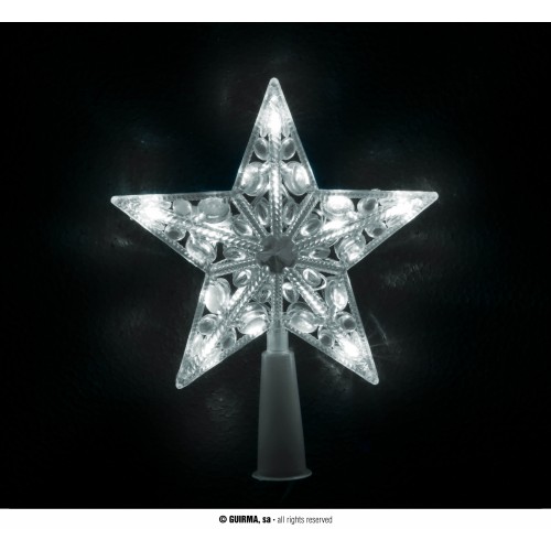 ESTRELLA REMATE ARBOL10 LED BLANCO PILA