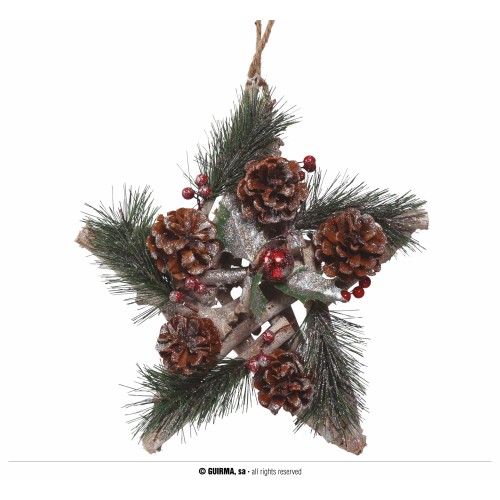 "ESTRELLA CON PIÑAS 30CM