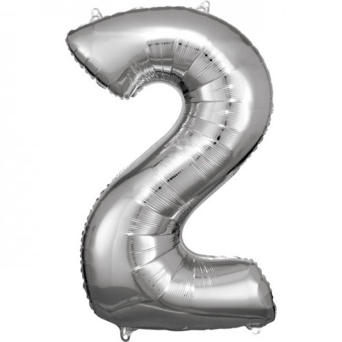   GLOBO 34" FOIL FORMA N2 PLATA