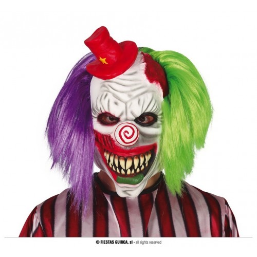 $D  MASCARA PAYASO CON PELO