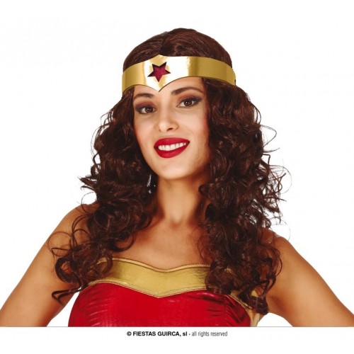 PELUCA SUPERHEROINA CON DIADEMA