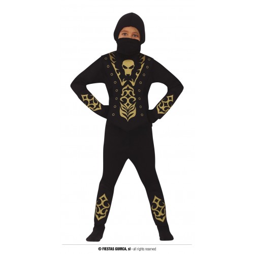 DISFRAZ 3A4AÑOS NINJA NEGRO/ORO