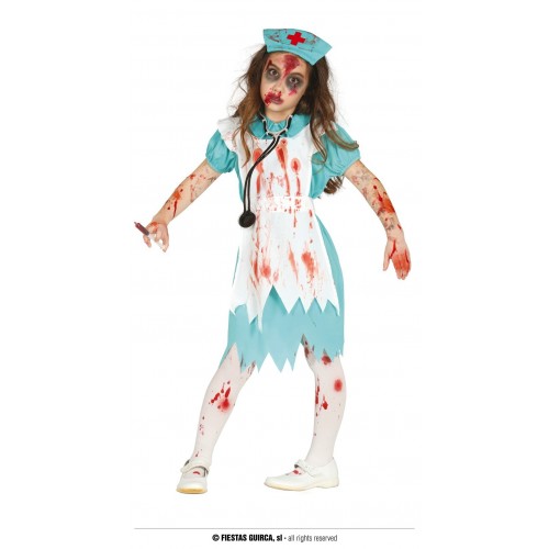 DISFRAZ 3A4AÑOS ENFERMERA ZOMBIE