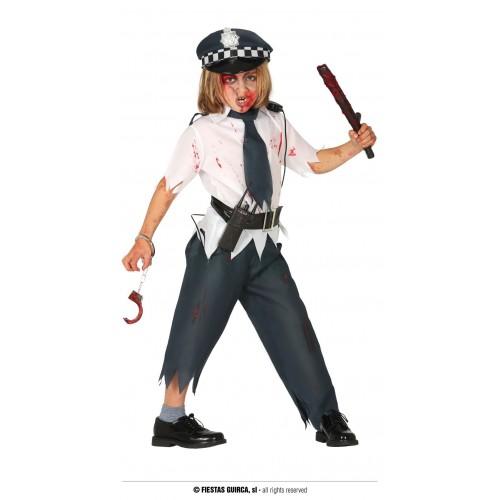 DISFRAZ 10A12AÑOS POLICIA ZOMBIE